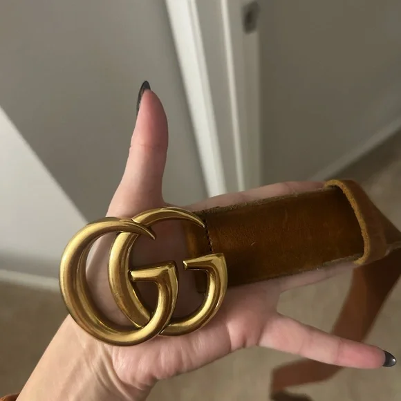 Women’s Gucci Tan Leather Belt (Authentic) - Size 90 - Picture 1 of 9